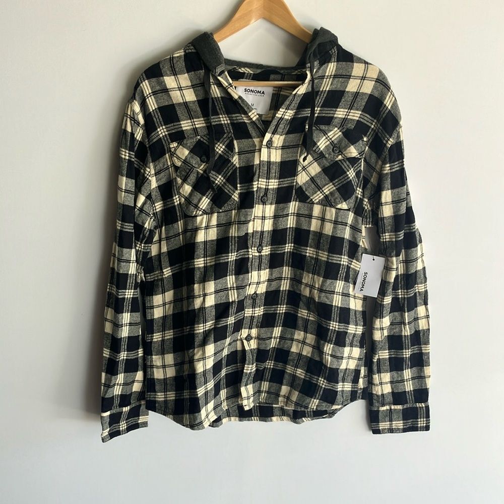 Sonoma Checkered Hooded Shirt